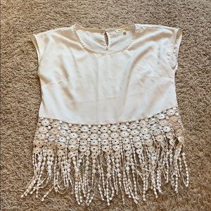 White crop top